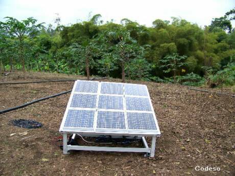 Modulos solares para la bomba de agua