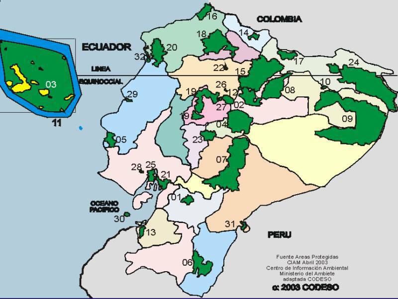 Areas Protegidas del Ecuador
